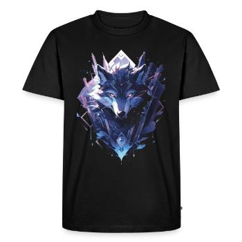 Majestic Wolf Wolves - Men's Premium Organic T-Shirt - black - Front - Nico (187cm)