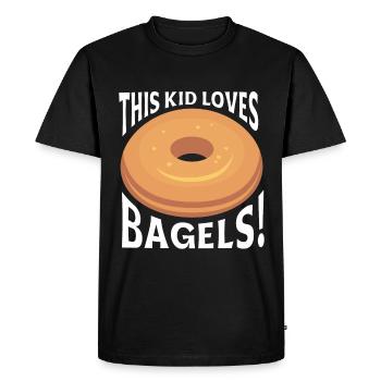 Bagel Gift Food Bagel - Men's Premium Organic T-Shirt - black - Front - Nico (187cm)