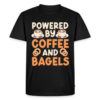 Bagel Gift Food Bagel - Men's Premium Organic T-Shirt - black - Front - Nico (187cm)