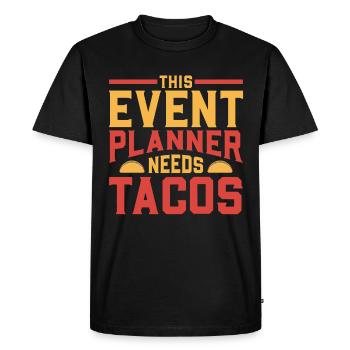 Taco Mexican Food Tacos - Men's Premium Organic T-Shirt - black - Front - Nico (187cm)