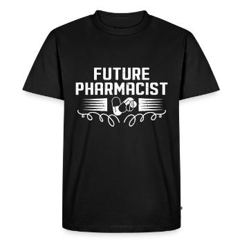 Diplôme de Pharmacien Médecine Pharmacie - T-shirt Premium bio Homme - noir - Devant - Nico (187cm)