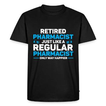 Diplôme de Pharmacien Médecine Pharmacie - T-shirt Premium bio Homme - noir - Devant - Nico (187cm)