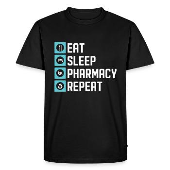 Diplôme de Pharmacien Médecine Pharmacie - T-shirt Premium bio Homme - noir - Devant - Nico (187cm)