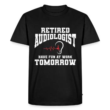 Audiology Audiologists - Men's Premium Organic T-Shirt - black - Front - Nico (187cm)