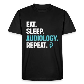 Audiology Audiologists - Men's Premium Organic T-Shirt - black - Front - Nico (187cm)