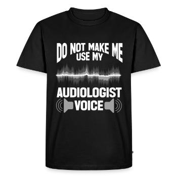 Audiology Audiologists - Men's Premium Organic T-Shirt - black - Front - Nico (187cm)