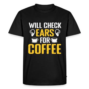Audiology Audiologists - Men's Premium Organic T-Shirt - black - Front - Nico (187cm)