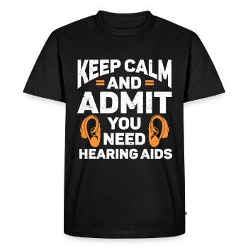 Audiology Audiologists - Men's Premium Organic T-Shirt - black - Front - Nico (187cm)