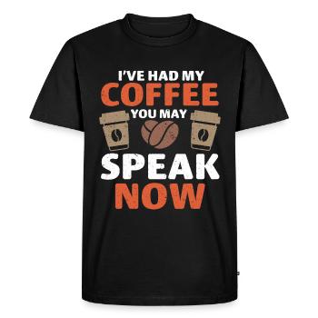 Café Barista - T-shirt Premium bio Homme - noir - Devant - Nico (187cm)