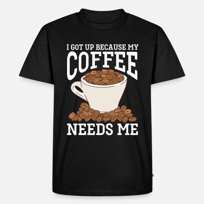 Barista Kaffee - Männer Premium Bio T-Shirt - Schwarz