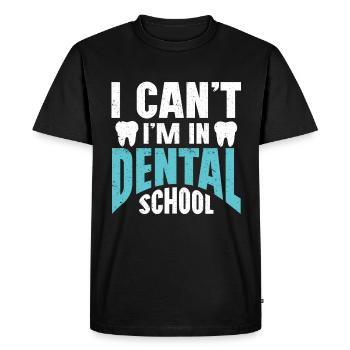 Diplôme d’étudiant dentiste en dentisterie dentaire - T-shirt Premium bio Homme - noir - Devant - Nico (187cm)