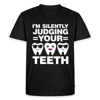 Diplôme d’étudiant en dentisterie dentaire - T-shirt Premium bio Homme - noir - Devant - Nico (187cm)