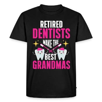 Diplôme d’étudiant dentiste en dentisterie dentaire - T-shirt Premium bio Homme - noir - Devant - Nico (187cm)