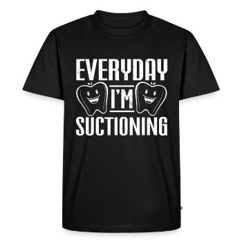 Diplôme d’étudiant dentiste en dentisterie dentaire - T-shirt Premium bio Homme - noir - Devant - Nico (187cm)