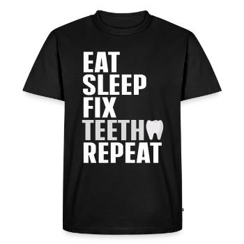 Diplôme d’étudiant en dentisterie dentaire - T-shirt Premium bio Homme - noir - Devant - Nico (187cm)