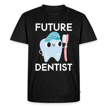 Diplôme d’étudiant dentiste en dentisterie dentaire - T-shirt Premium bio Homme - noir - Devant - Nico (187cm)