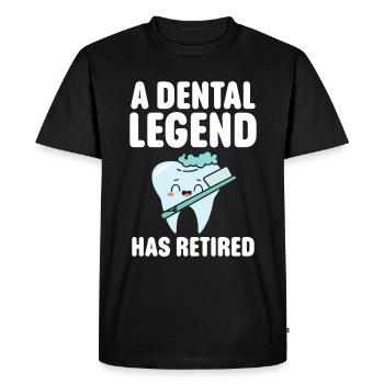 Diplôme d’étudiant dentiste en dentisterie dentaire - T-shirt Premium bio Homme - noir - Devant - Nico (187cm)