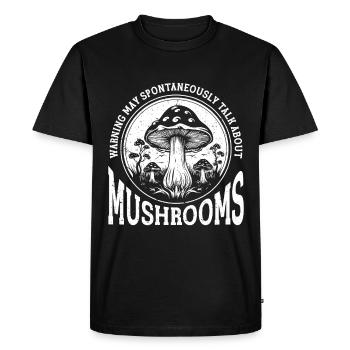 Mushroom Mycology Mycologist Collector - Men's Premium Organic T-Shirt - black - Front - Nico (187cm)