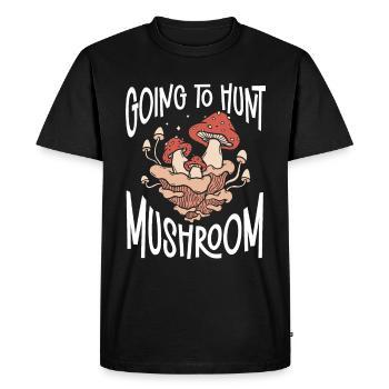 Mushroom, Mycology, Mycologist, Collector - Men's Premium Organic T-Shirt - black - Front - Nico (187cm)