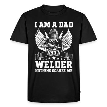 Soudure Dire Métallurgiste Soudeur Papa - T-shirt Premium bio Homme - noir - Devant - Nico (187cm)