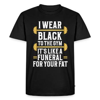 Entraîneur personnel Entraîneur Gym Workout Entraîneur de fitness - T-shirt Premium bio Homme - noir - Devant - Nico (187cm)