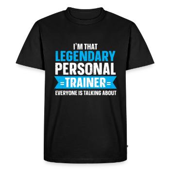 Entraîneur personnel Entraîneur Gym Workout Entraîneur de fitness - T-shirt Premium bio Homme - noir - Devant - Nico (187cm)