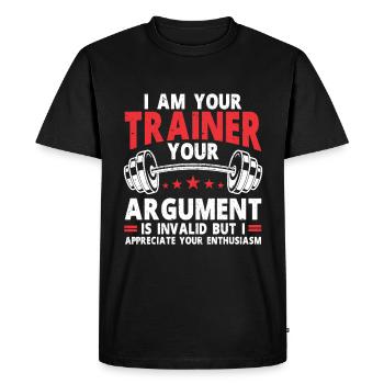 Entraîneur personnel Entraîneur Gym Workout Entraîneur de fitness - T-shirt Premium bio Homme - noir - Devant - Nico (187cm)