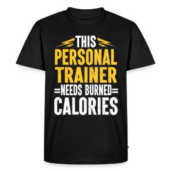 Entraîneur personnel Entraîneur Gym Workout Entraîneur de fitness - T-shirt Premium bio Homme - noir - Devant - Nico (187cm)