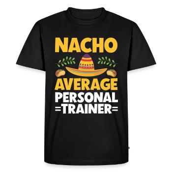 Entraîneur personnel Entraîneur Gym Workout Entraîneur de fitness - T-shirt Premium bio Homme - noir - Devant - Nico (187cm)