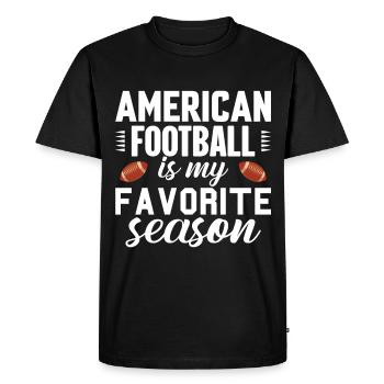 American Football Funny USA Football - Men's Premium Organic T-Shirt - black - Front - Nico (187cm)