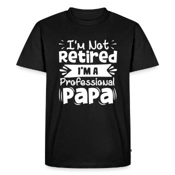 Dad Fathers Day Daddy Papa Funny Father´s Day - Men's Premium Organic T-Shirt - black - Front - Nico (187cm)