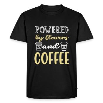 Designer floral Fleuriste Fleuriste Fleuriste - T-shirt Premium bio Homme - noir - Devant - Nico (187cm)