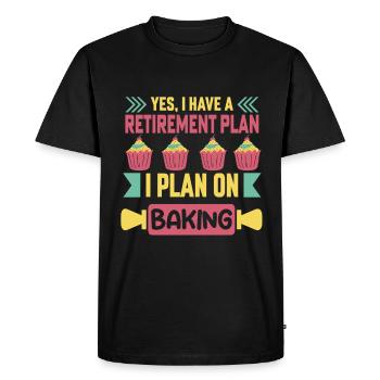 Baking Pun Bake Cook Chef Baker - Men's Premium Organic T-Shirt - black - Front - Nico (187cm)