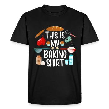 Baking Pun Bake Cook Chef Baker - Men's Premium Organic T-Shirt - black - Front - Nico (187cm)