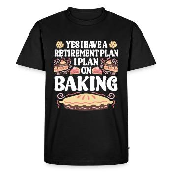 Baking Pun Bake Cook Chef Baker - Men's Premium Organic T-Shirt - black - Front - Nico (187cm)