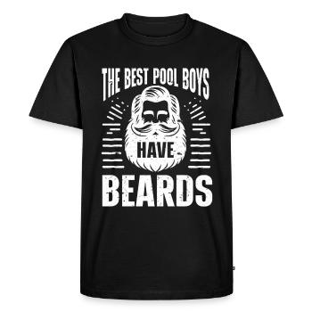Beards Sayings For Men Bearded Father - Men's Premium Organic T-Shirt - black - Front - Nico (187cm)