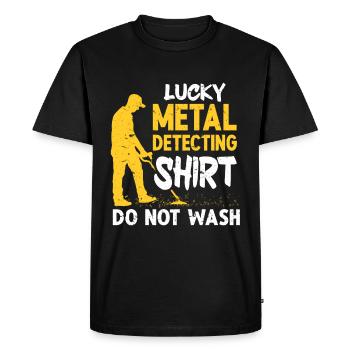 Metal Detector Treasure Hunt - Men's Premium Organic T-Shirt - black - Front - Nico (187cm)