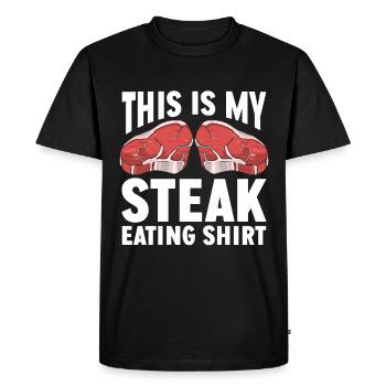 Steak Meat Lover Bbq Pour Hommes - T-shirt Premium bio Homme - noir - Devant - Nico (187cm)