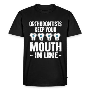 Orthodontist Orthodontic Dental - Men's Premium Organic T-Shirt - black - Front - Nico (187cm)
