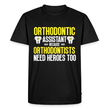 Orthodontist Orthodontic Dental - Men's Premium Organic T-Shirt - black - Front - Nico (187cm)