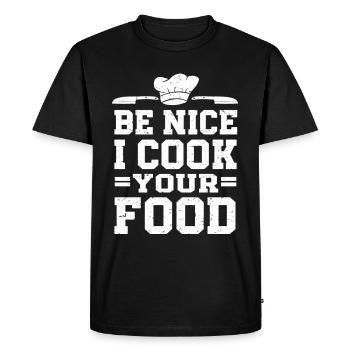 Chef Kitchen Cook - Men's Premium Organic T-Shirt - black - Front - Nico (187cm)