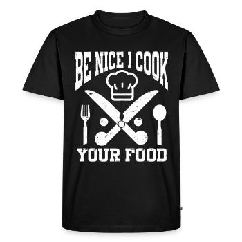 Chef Kitchen Chef - Men's Premium Organic T-Shirt - black - Front - Nico (187cm)