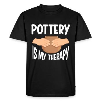 Ceramic Artist Clay Pottery - Men's Premium Organic T-Shirt - black - Front - Nico (187cm)