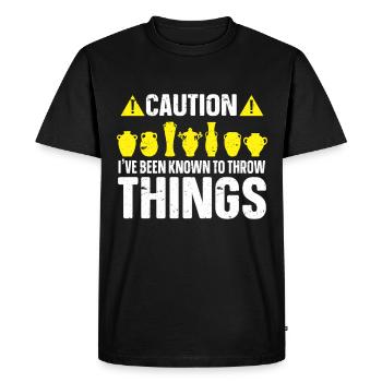 Ceramic Artist Clay Pottery - Men's Premium Organic T-Shirt - black - Front - Nico (187cm)