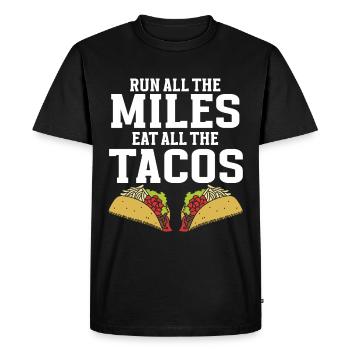 Taco Lover Food Quote Taco - Men's Premium Organic T-Shirt - black - Front - Nico (187cm)