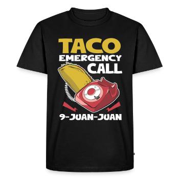 Taco Lover Food Quote Taco - Men's Premium Organic T-Shirt - black - Front - Nico (187cm)
