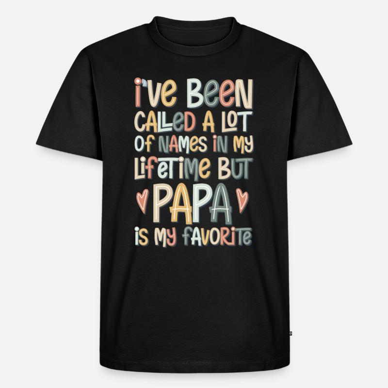 i've been called papa - Männer Premium Bio T-Shirt - Schwarz