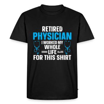 Médecin Disant École De Médecine Pa Étudiant Médecin - T-shirt Premium bio Homme - noir - Devant - Nico (187cm)