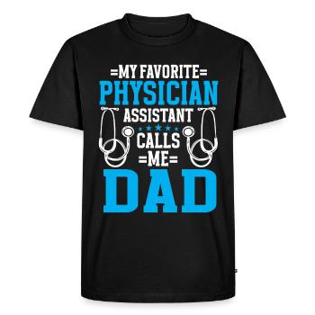 Médecin Disant École De Médecine Pa Étudiant Médecin - T-shirt Premium bio Homme - noir - Devant - Nico (187cm)