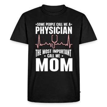 Médecin Disant École De Médecine Pa Étudiant Médecin - T-shirt Premium bio Homme - noir - Devant - Nico (187cm)
